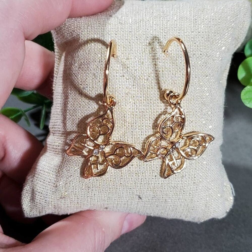 Butterfly Pendant Charm Interchangeable Earrings - image 4